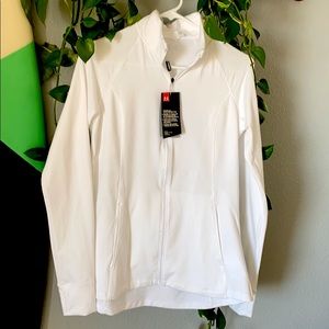 Under Armour White Golf Long Sleeve Workout Shirt